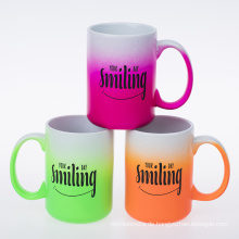 15oz/11oz Neon -Farbbecher mit niedrigem Feuer -Aufkleber -Druck -Sublimationsbechern